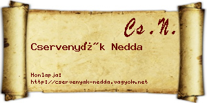 Cservenyák Nedda névjegykártya